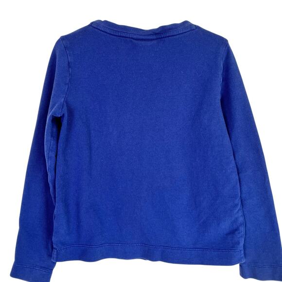 Lilly Pulitzer Girls Sz M 6-7 Mini Rami Navy Wild Heart Embroidered Sweatshirt - Picture 6 of 16